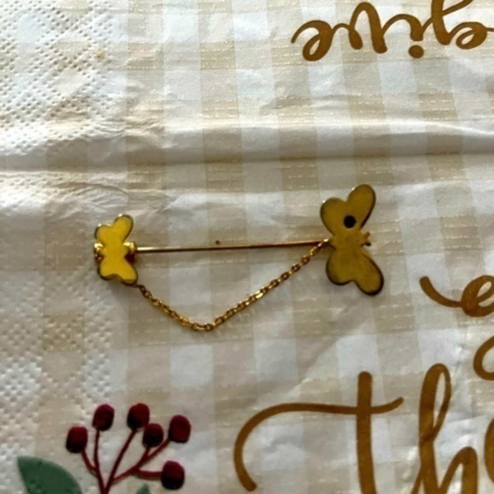 Gold Vintage Butterfly stick pen